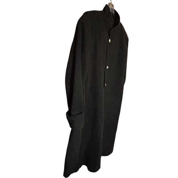 Subterranea Black Long Cotton Jacket With Silver Buttons Size S Gothic Coat - Picture 5 of 12